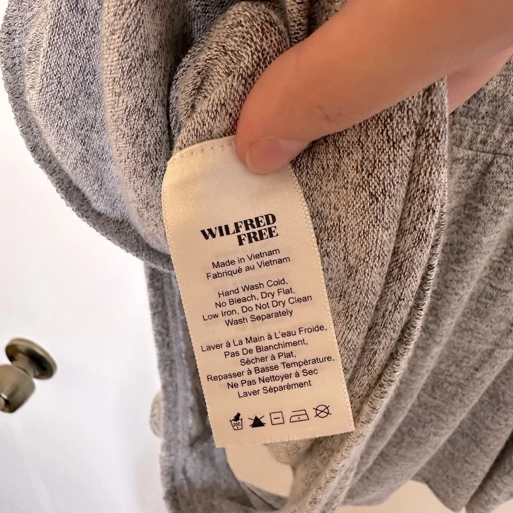 NWT Aritzia Wilfred Free Izabel Romper in Heather White Gray Size M - Picture 7 of 8